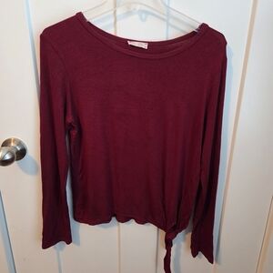 Olivia Rea Women's Burgundy Long Sleeve Top